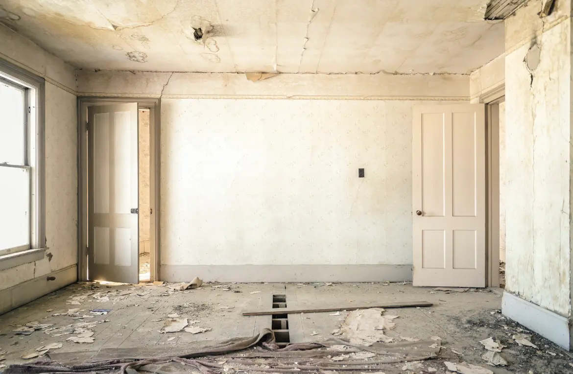 Waste disposal crew managing a cleanout project in North Cornwall