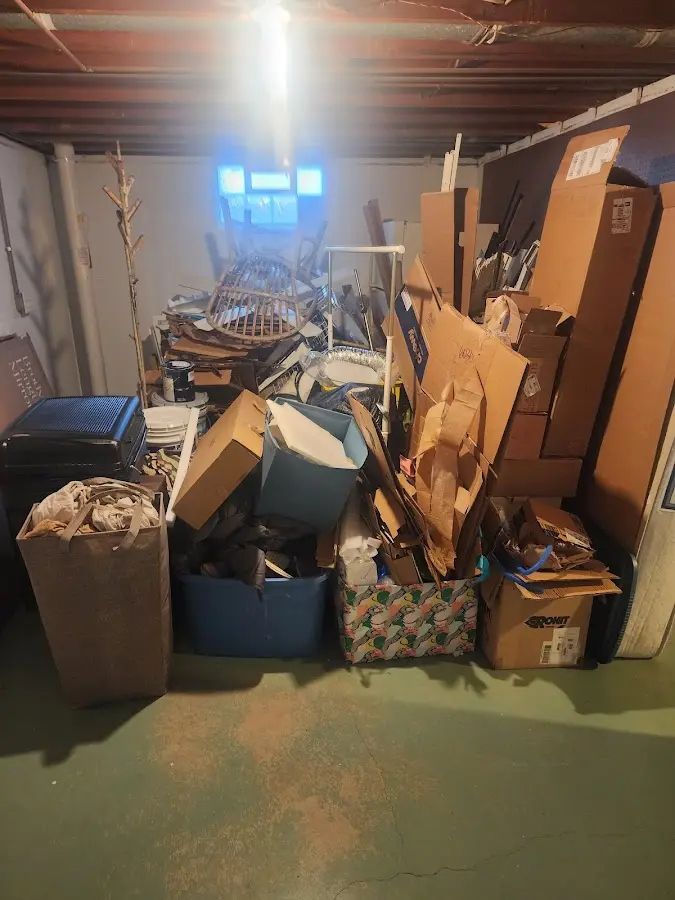 Roll-off dumpster container at job site for Concrete Dumpster Rental in North Cornwall